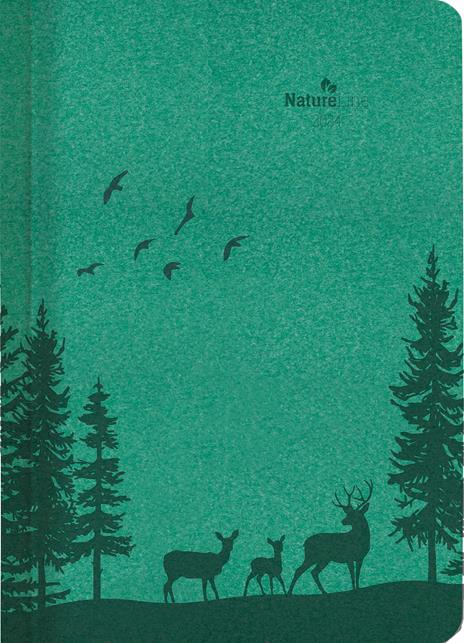 Alpha Edition - Agenda Giornaliera Nature Line 2024, 15x21 cm , Forest, 416 pagine