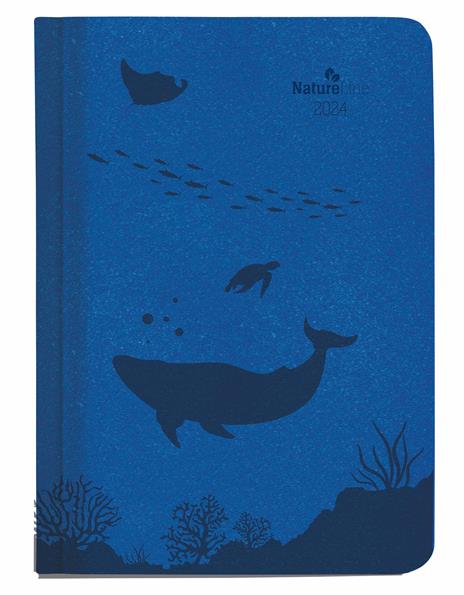 Alpha Edition - Agenda Settimanale Nature Line 2024, 10,7x15,2 cm , Ocean, 192 pagine