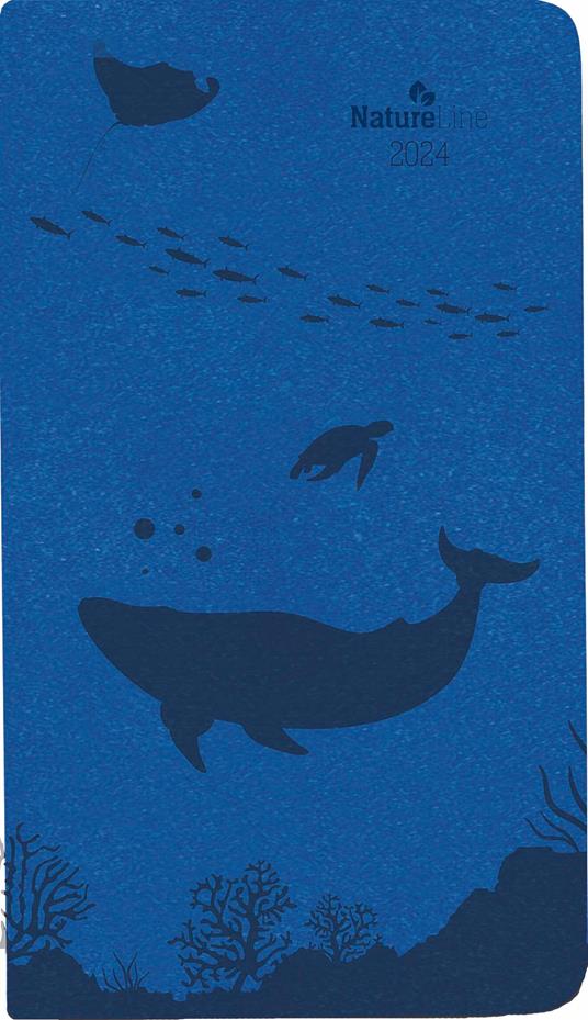 Alpha Edition - Agenda Settimanale Nature Line 2024, 9x15,6 cm , Ocean, 128  pagine