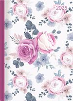 Alpha Edition - Agenda Settimanale Lady Journal Midi 2025, 12x17 cm, Roses, 192 pagine