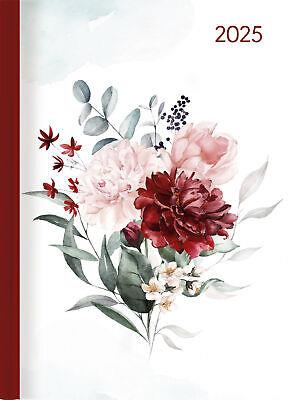 Alpha Edition - Agenda Settimanale Lady Journal 2025, formato tascabile 10,7x15,2 cm, Roses, 192 pagine