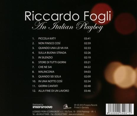 Riccardo Fogli - An Italian Playboy - CD Audio di Riccardo Fogli - 2
