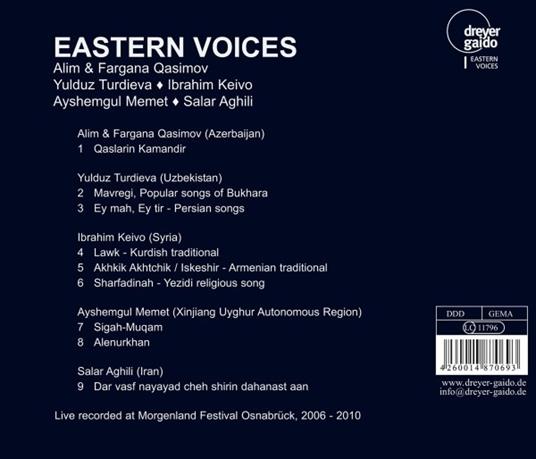 Eastern Voices - Morgenland Festival 200 - CD Audio di Alim Qasimov - 2