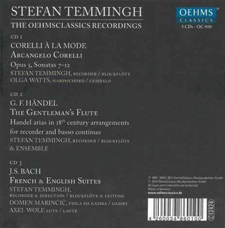 Bach - Corelli - Handel - CD Audio di Johann Sebastian Bach,Arcangelo Corelli,Georg Friedrich Händel,Stefan Temmingh - 2