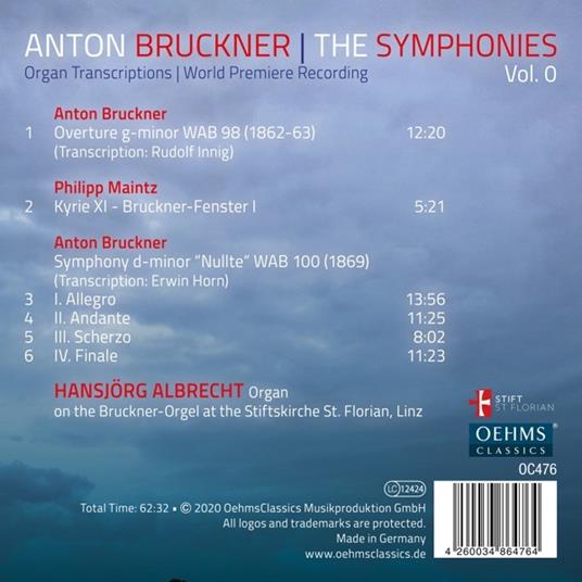 The Symphonies, Vol. 0 - CD Audio di Anton Bruckner - 2