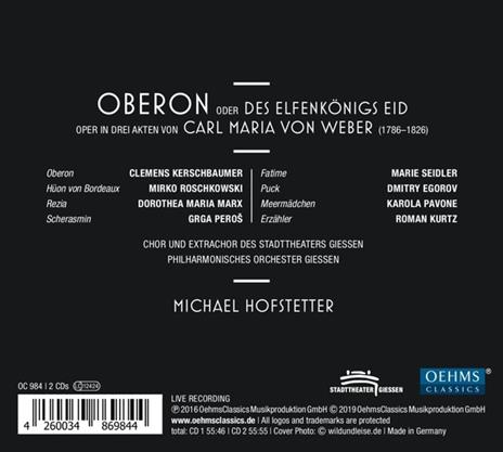 Oberon - CD Audio di Carl Maria Von Weber - 2