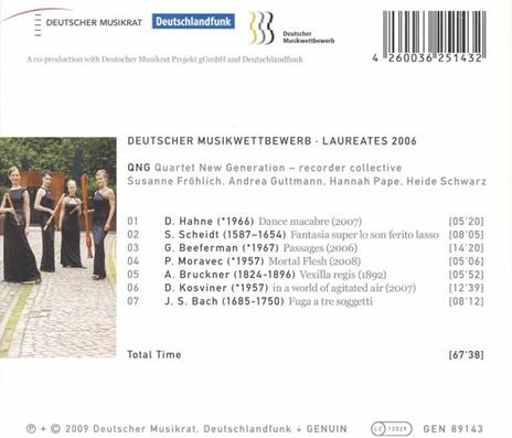 In Vain - Von der Vergänglichkeit (Music for Recorder Quartet) - CD Audio - 2