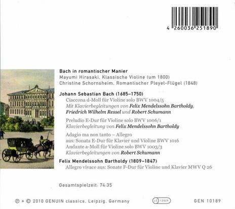 Bach in a Romantic Manner - Bwv 1004-5, 1006-1, 1016, 1003-3 - CD Audio di Johann Sebastian Bach - 2