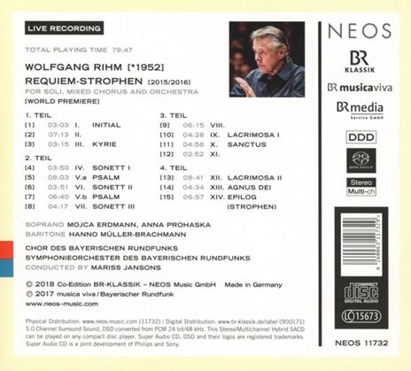 Requiem Strophen - CD Audio di Wolfgang Rihm - 2