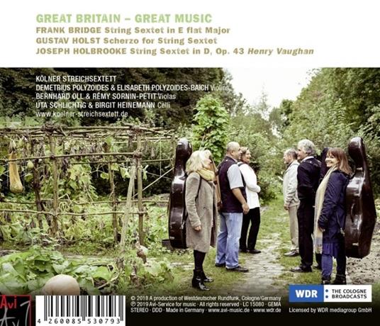 Great Britain, Great Music - String Sextets By Bridge, Holst & Holbrooke - CD Audio di Kolner Streichsextett - 2