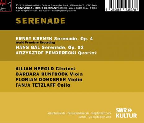 Serenade For Clarinet & Strings - CD Audio di Kilian Herold - 2