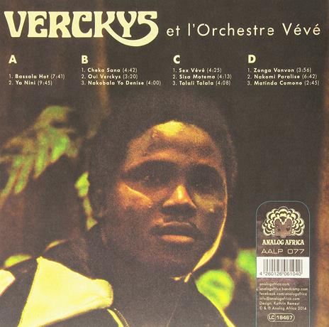 Congolese Funk, Afrobeat & Psychedelic Rumba 1969?-?1978 - Vinile LP di Verckys et l'Orchestre Vévé - 2