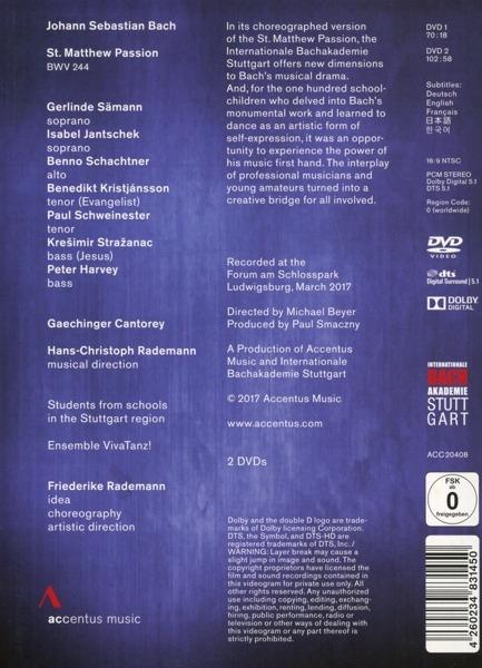 Passione secondo Matteo BWV 244 (2 DVD) - DVD di Johann Sebastian Bach - 2