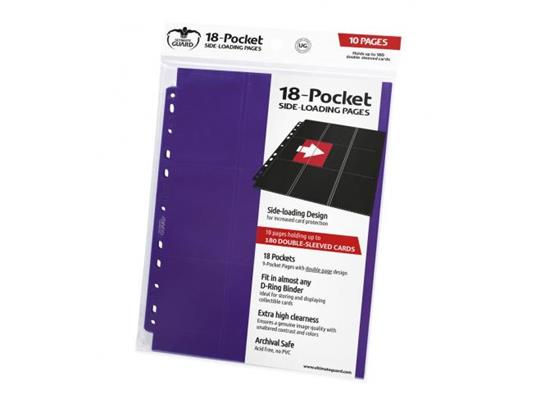 Ultimate Guard 18 Pocket Pages Side Loading Purple (10) Ultimate Guard