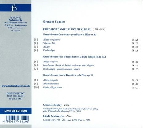 Grandes Sonates - CD Audio di Friedrich Kuhlau - 2