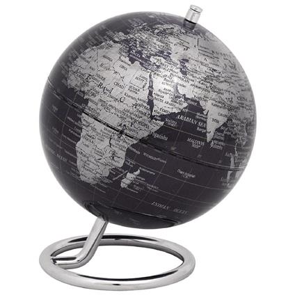 Mini-Mappamondo Galileo Black Ø135Mm/H170Mm Metallo/Plastica Nero - Emform  - Idee regalo