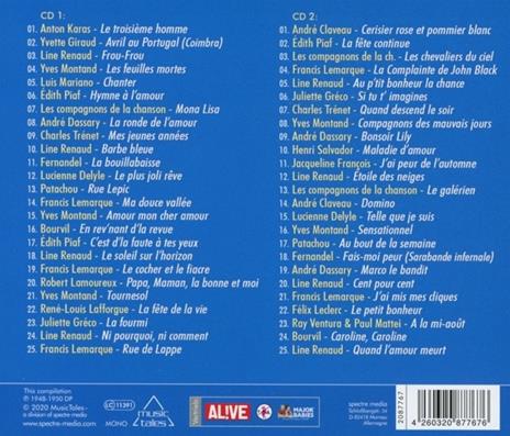Les Chansons De L'Annee 1950 - CD Audio - 2