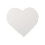 Cuore In Cartone Telato Bianco - 5 Pz.