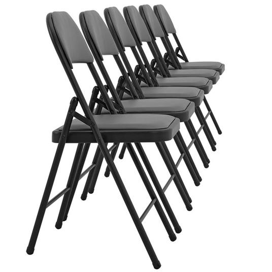 6 sedie da ufficio imbottito. grigio. Sedia per conferenze, per sala d' attesa - Pro.Tec - Idee regalo | IBS