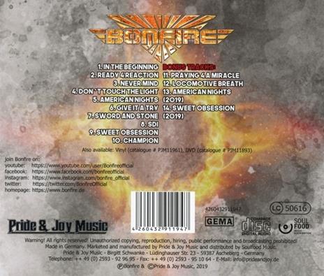 Live on Holy... (with Bonus Tracks) - CD Audio di Bonfire - 2