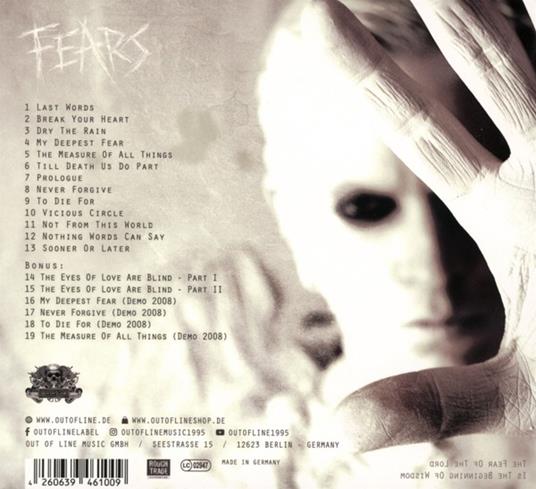 Fears - CD Audio di Lord of the Lost - 2