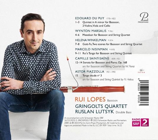 Close Encounters - Works For Bassoon And String Quartet - CD Audio di Rui - Ruslan Lutsyk - Gringolts Quartet Lopes - 2