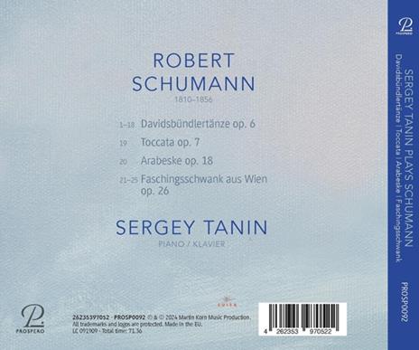 Davidsbundlertanze - CD Audio di Robert Schumann,Sergey Tanin - 2