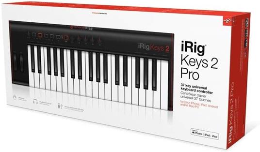 Ik Multimedia Irig Keys 2 Protastiera Midi Universale Compatta con 37 Fullsize-Tasti e Uscita Audio per iPhone, iPad, Android, Mac/Pc, Nero - 5