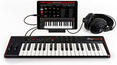 Ik Multimedia Irig Keys 2 Protastiera Midi Universale Compatta con 37 Fullsize-Tasti e Uscita Audio per iPhone, iPad, Android, Mac/Pc, Nero - 6