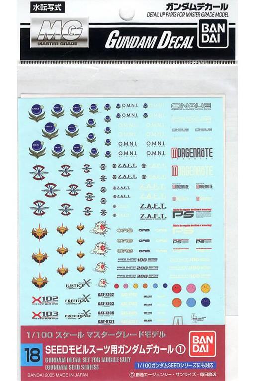 Gundam Decal 18 Mg Multi Seed - 2