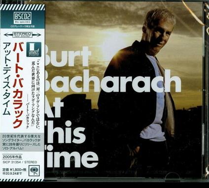At This Time - CD Audio di Burt Bacharach