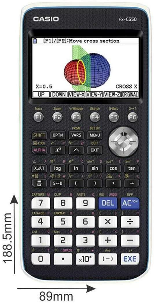 Casio FX-CG50 Calcolatrice Grafica senza CAS con Display a 65.000 Colori, Grafici 3D e Alimentazione a Batteria (4 x AAA) - 2