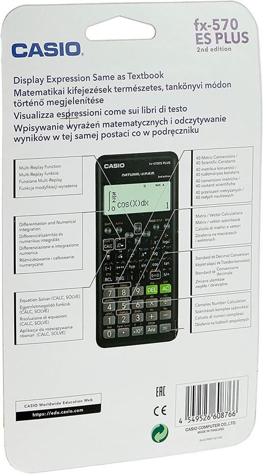 CASIO FX-CG50 CALCOLATRICE Scientifica Grafica Ammessa Agli Esami