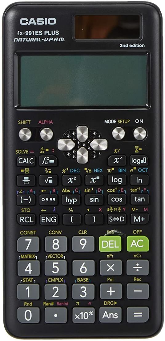 Casio fx-991ES PLUS 2 Calcolatrice Scientifica con 417 Funzioni e Display,  Naturale - Casio - Cartoleria e scuola