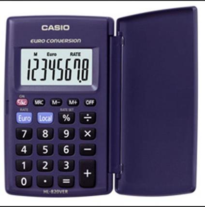 Casio Calcolatrice Hl-820ver 8 Cifre Tascabile - Ref. Hl820ver