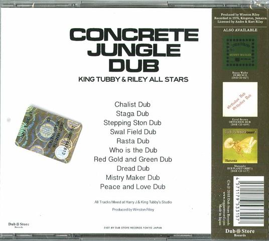 Concrete Jungle Dub - CD Audio di King Tubby - 2