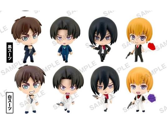 Attack On Titan Shiro Kuro Capsul Trading Figures Box Ver. 8-Pack 4 Cm Bushiroad