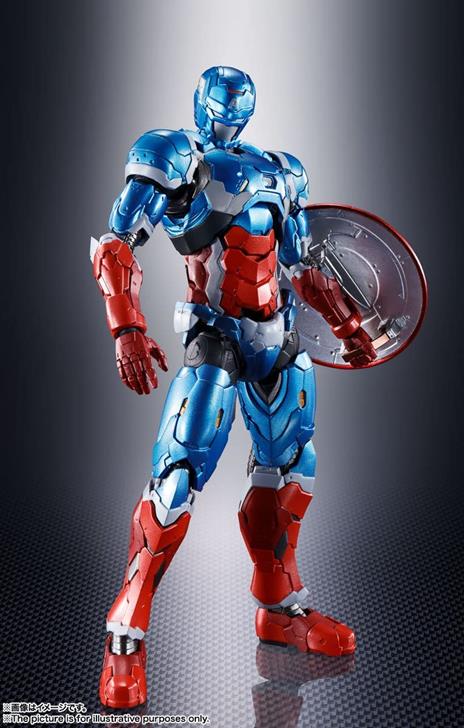 Tech-on Avengers S.h. Figuarts Action Figura Captain America 16 Cm Bandai Tamashii Nations - 2