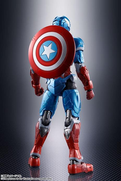 Tech-on Avengers S.h. Figuarts Action Figura Captain America 16 Cm Bandai Tamashii Nations - 3