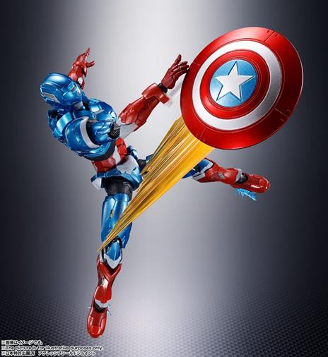 Tech-on Avengers S.h. Figuarts Action Figura Captain America 16 Cm Bandai Tamashii Nations - 5