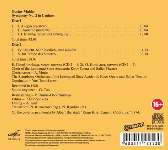 Sinfonia n.2 - CD Audio di Gustav Mahler,Yuri Temirkanov - 2