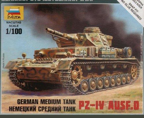 Panzer Pz-Iv Ausf.D German Medium Tank Carro Armato Plastic Kit 1:100 Model Z6151 - 2