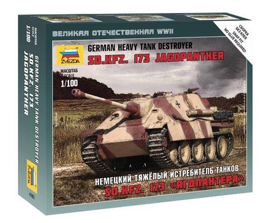 Sd.Kfz.173 Jagdpanther Tank Plastic Kit 1:100 Model Z6183