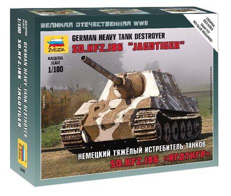 Sd.Kfz.186 Jagdtiger Heavy Tank Destroyer Plastic Kit 1:100 Model Z6206