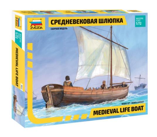 Medieval Life Boat Plastic Kit 1:72 Model Z9033 - 2