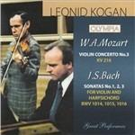 Concerto per violino n.3 / Sonate per violino BWV1014, BWV1015, BWV1016 - CD Audio di Johann Sebastian Bach,Wolfgang Amadeus Mozart,Rudolf Barshai,Leonid Kogan,Moscow Chamber Orchestra