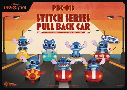 Disney: Beast Kingdom - Lilo & Stitch Pbc-013 Stitch Ser Pull Back Car 6Pc