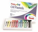 Pastelli a olio Pentel. Confezione 12 colori assortiti