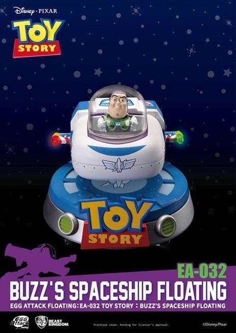 Toy Story Egg Attack Floating Model with Light Up Function Buzz Spaceship 13 cm