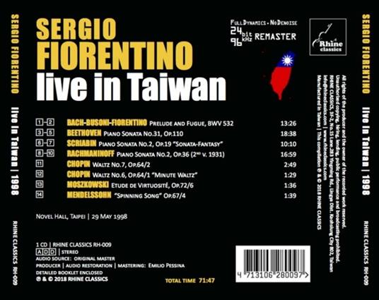 Live In Taiwan 1998 - CD Audio di Sergio Fiorentino - 2